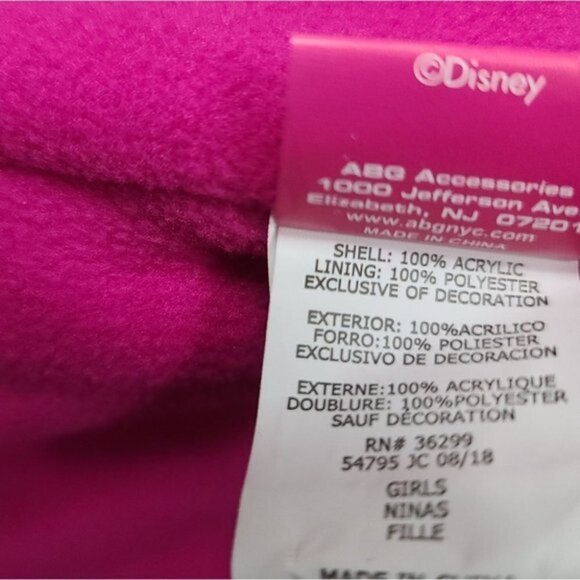 Disney Minnie Mouse Pom Pom Winter Beanie & Bow Mitten Toddler Girl Set - Picture 4 of 6